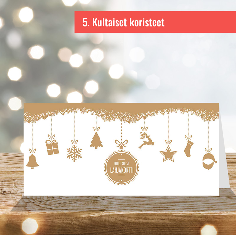Joulukuusilahjakortti, kartonkinen - Image 6
